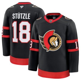 Män Ishockey Ottawa Senators tröja Fanatics Premium Tim Stutzle 2024-25 Svart Hemma
